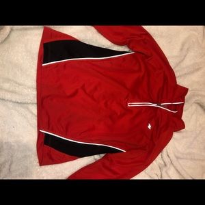 Red long sleeve athletic pull over